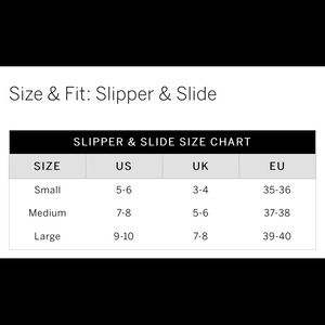 ✨VS SLIPPER/SLIDES/SOCKS SIZES CHART✨